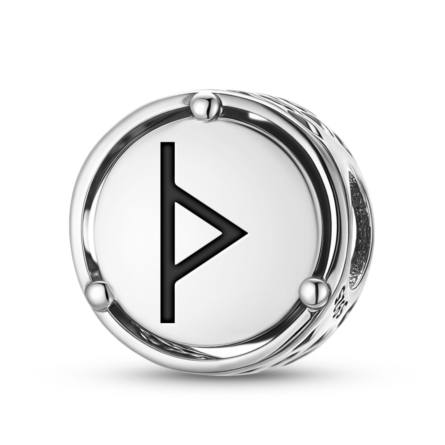 925 Sterling Silver Norse Runes Thurisaz Charms For Bracelets & Necklaces Pendants Beads Jewelry Fit Pan Bracelet Bible Verse Charm Prayer Faith Religious Gifts For Women