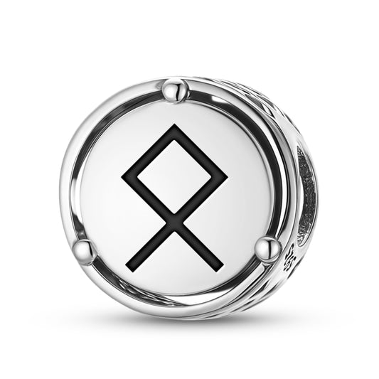 925 Sterling Silver Norse Runes Othala Charms For Bracelets & Necklaces Pendants Beads Jewelry Fit Pan Bracelet Bible Verse Charm Prayer Faith Religious Gifts For Women
