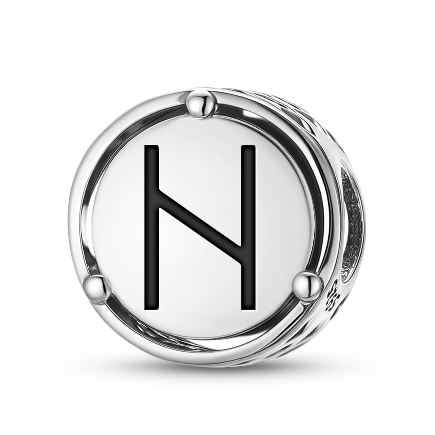 925 Sterling Silver Norse Runes Hagalaz Charms For Bracelets & Necklaces Pendants Beads Jewelry Fit Pan Bracelet Bible Verse Charm Prayer Faith Religious Gifts For Women
