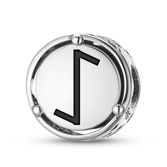 925 Sterling Silver Norse Runes Eiwaz Charms For Bracelets & Necklaces Pendants Beads Jewelry Fit Pan Bracelet Bible Verse Charm Prayer Faith Religious Gifts For Women