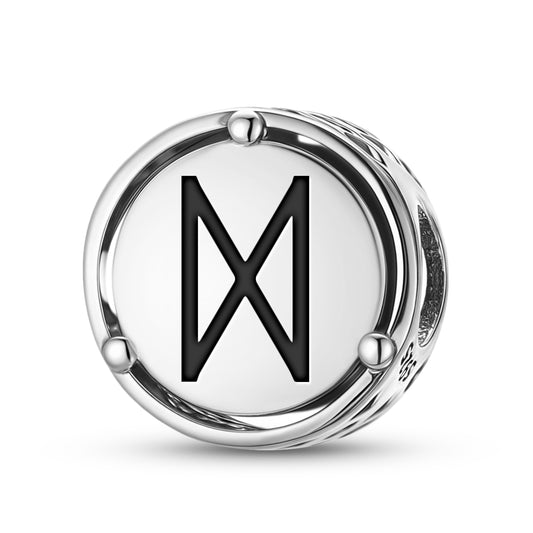 925 Sterling Silver Norse Runes Dagaz Charms For Bracelets & Necklaces Pendants Beads Jewelry Fit Pan Bracelet Bible Verse Charm Prayer Faith Religious Gifts For Women