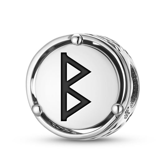 925 Sterling Silver Norse Runes Berkanan Charms For Bracelets & Necklaces Pendants Beads Jewelry Fit Pan Bracelet Bible Verse Charm Prayer Faith Religious Gifts For Women