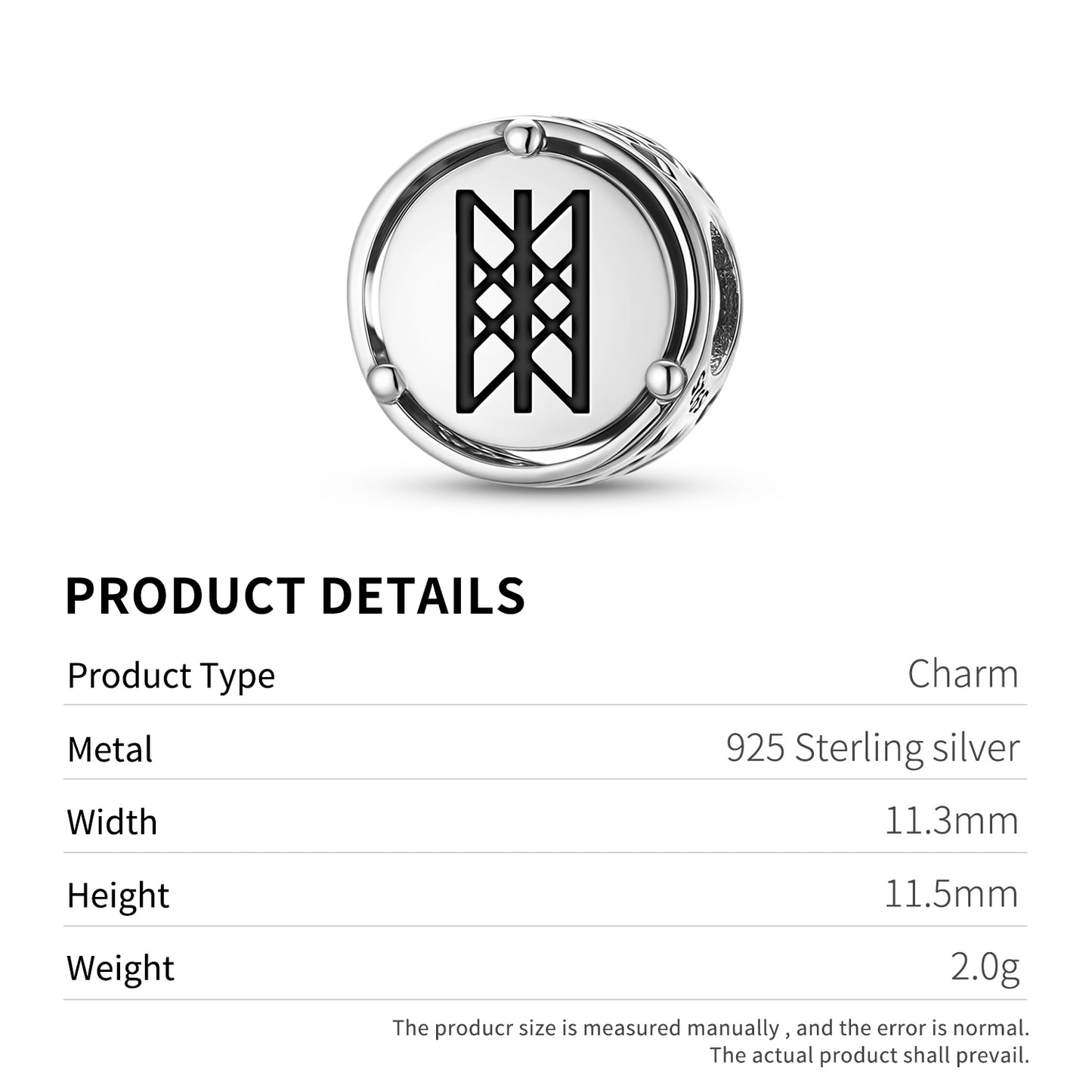 925 Sterling Silver Norse Web Of Wyrd Charms For Bracelets & Necklaces Pendants Beads Jewelry Fit Pan Bracelet Bible Verse Charm Prayer Faith Religious Gifts For Women
