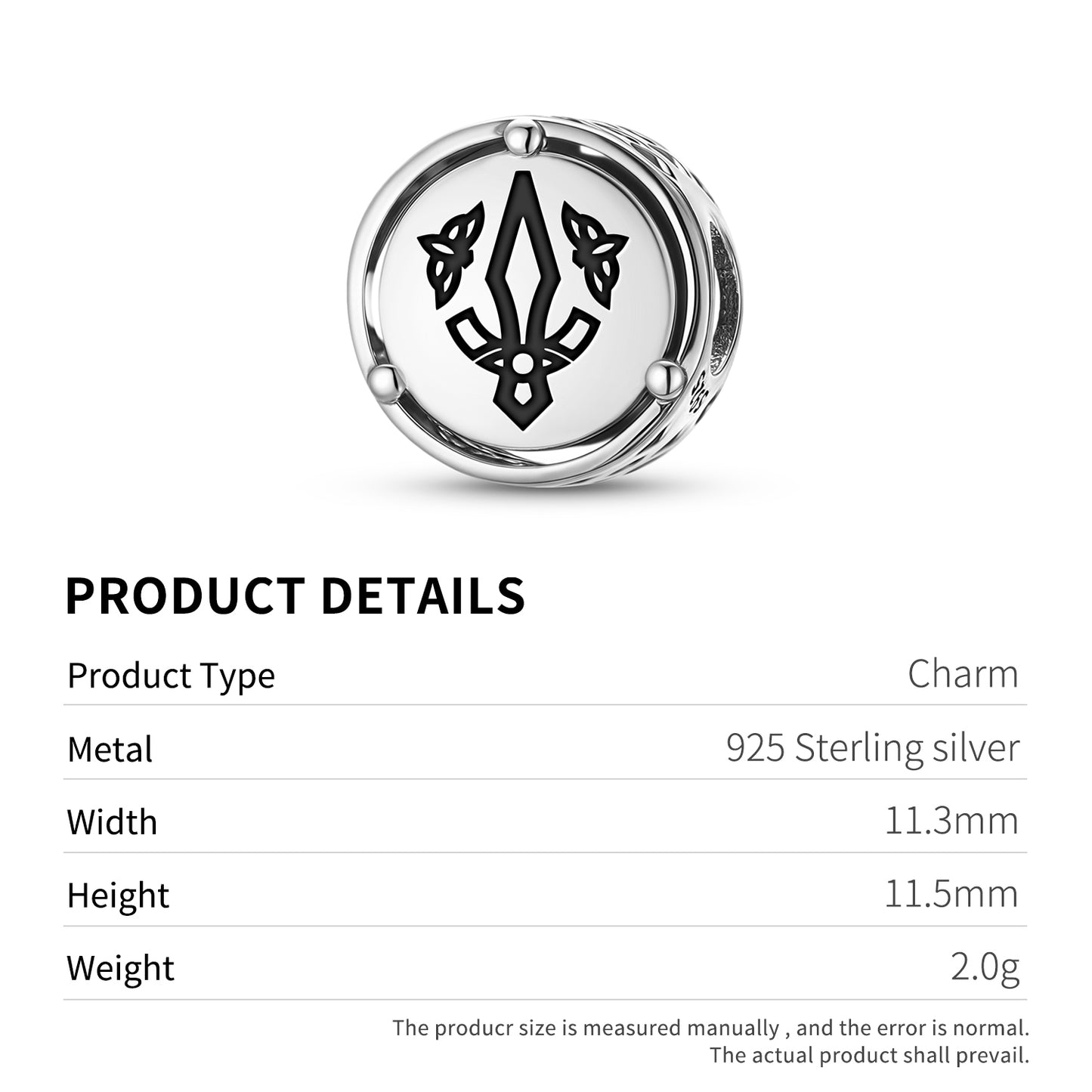 925 Sterling Silver Norse Gungnir Charms For Bracelets & Necklaces Pendants Beads Jewelry Fit Pan Bracelet Bible Verse Charm Prayer Faith Religious Gifts For Women