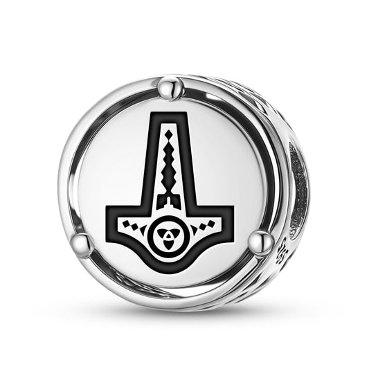 925 Sterling Silver Norse Mjolnir Charms For Bracelets & Necklaces Pendants Beads Jewelry Fit Pan Bracelet Bible Verse Charm Prayer Faith Religious Gifts For Women
