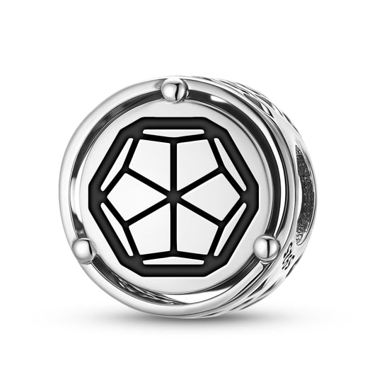 925 Sterling Silver Sacred Geometry Dodecahedron Charms For Bracelets & Necklaces Pendants Beads Jewelry Fit Pan Bracelet Bible Verse Charm Prayer Faith Religious Gifts For Women