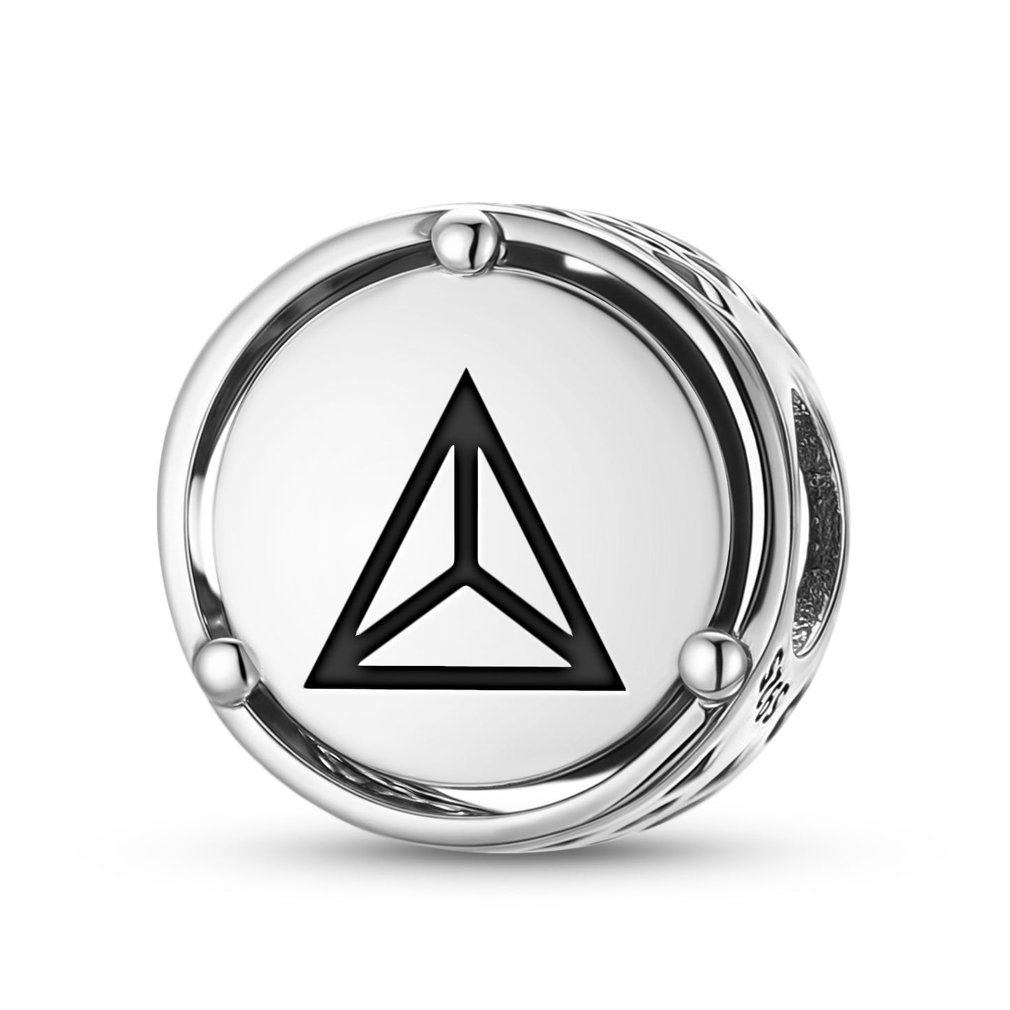 925 Sterling Silver Sacred Geometry Tetrahedron Charms For Bracelets & Necklaces Pendants Beads Jewelry Fit Pan Bracelet Bible Verse Charm Prayer Faith Religious Gifts For Women