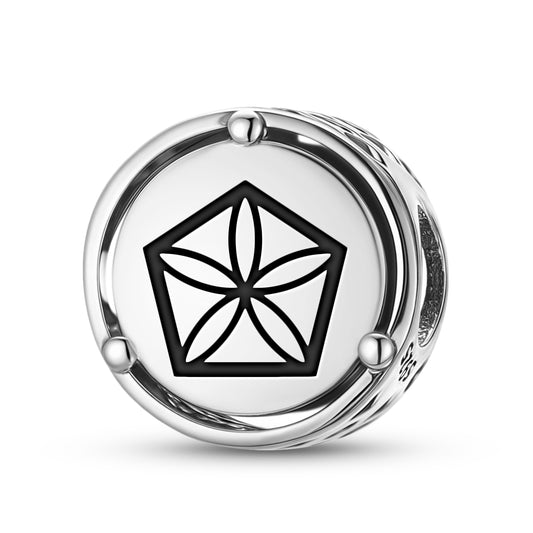 925 Sterling Silver Sacred Geometry The Moonflower Charms For Bracelets & Necklaces Pendants Beads Jewelry Fit Pan Bracelet Bible Verse Charm Prayer Faith Religious Gifts For Women