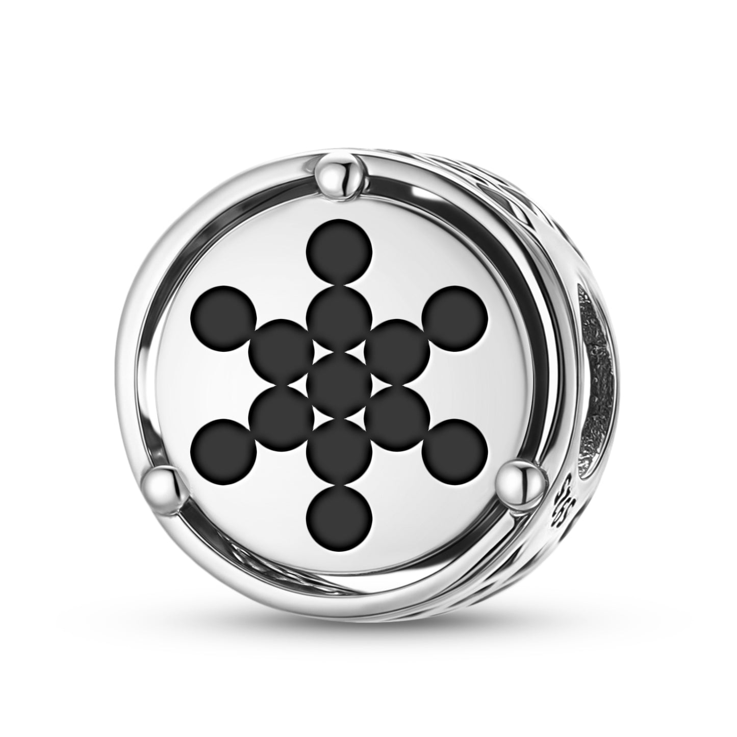 925 Sterling Silver Sacred Geometry Fruit Of Life Charms For Bracelets & Necklaces Pendants Beads Jewelry Fit Pan Bracelet Bible Verse Charm Prayer Faith Religious Gifts For Women