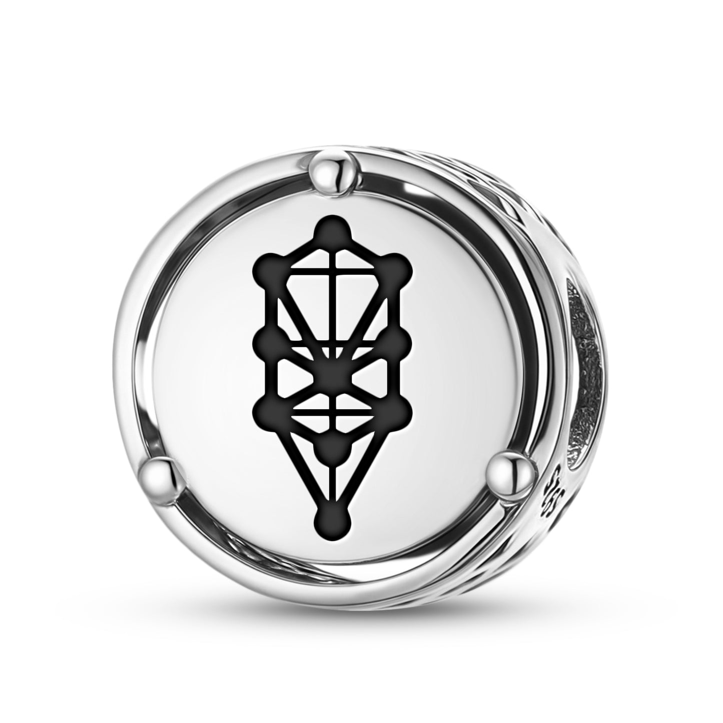 925 Sterling Silver Sacred Geometry Tree Of Life Sephiroth Charms For Bracelets & Necklaces Pendants Beads Jewelry Fit Pan Bracelet Bible Verse Charm Prayer Faith Religious Gifts For Women
