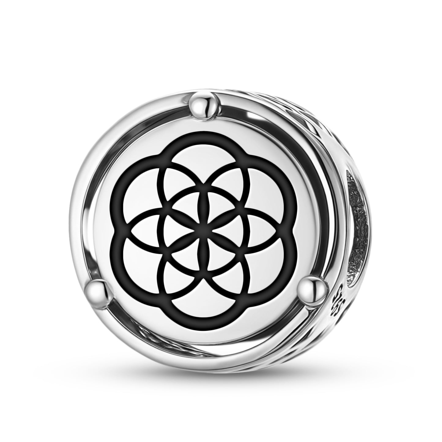 925 Sterling Silver Sacred Geometry Seed Of Life Charms For Bracelets & Necklaces Pendants Beads Jewelry Fit Pan Bracelet Bible Verse Charm Prayer Faith Religious Gifts For Women