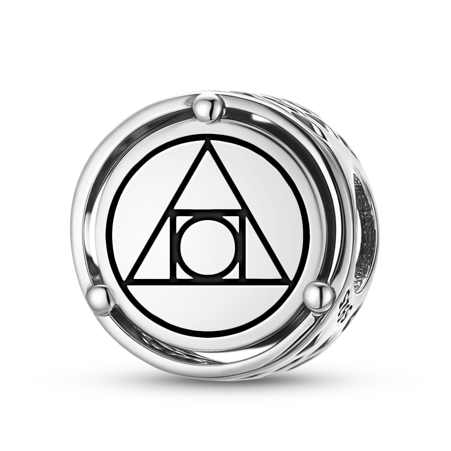 925 Sterling Silver Philosopher's Stone Charms For Bracelets & Necklaces Pendants Beads Jewelry Fit Pan Bracelet Bible Verse Charm Prayer Faith Religious Gifts For Women