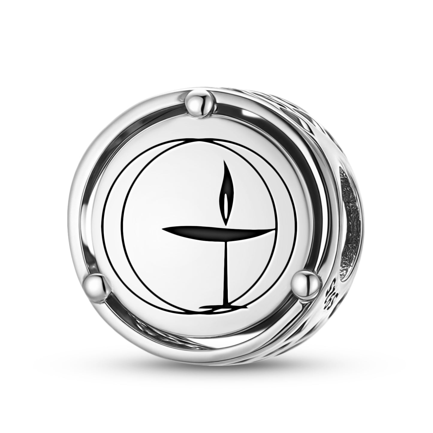 925 Sterling Silver The Flaming Chalice Charms For Bracelets & Necklaces Pendants Beads Jewelry Fit Pan Bracelet Bible Verse Charm Prayer Faith Religious Gifts For Women