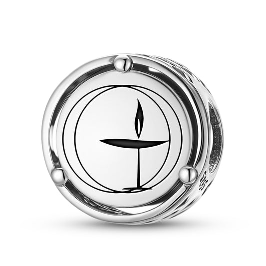 925 Sterling Silver The Flaming Chalice Charms For Bracelets & Necklaces Pendants Beads Jewelry Fit Pan Bracelet Bible Verse Charm Prayer Faith Religious Gifts For Women