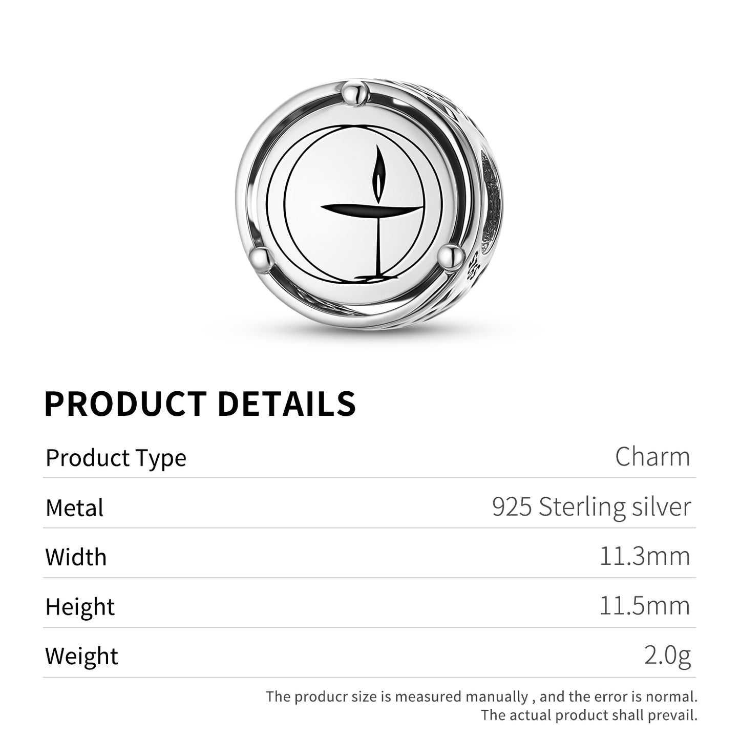 925 Sterling Silver The Flaming Chalice Charms For Bracelets & Necklaces Pendants Beads Jewelry Fit Pan Bracelet Bible Verse Charm Prayer Faith Religious Gifts For Women