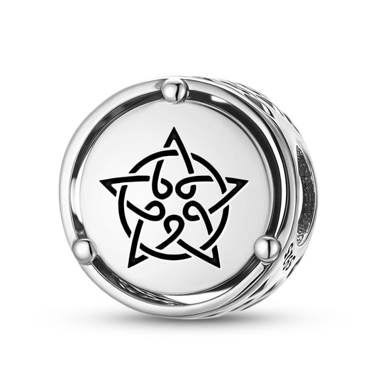 925 Sterling Silver Celtic Five Star Knot Charms For Bracelets & Necklaces Pendants Beads Jewelry Fit Pan Bracelet Bible Verse Charm Prayer Faith Religious Gifts For Women