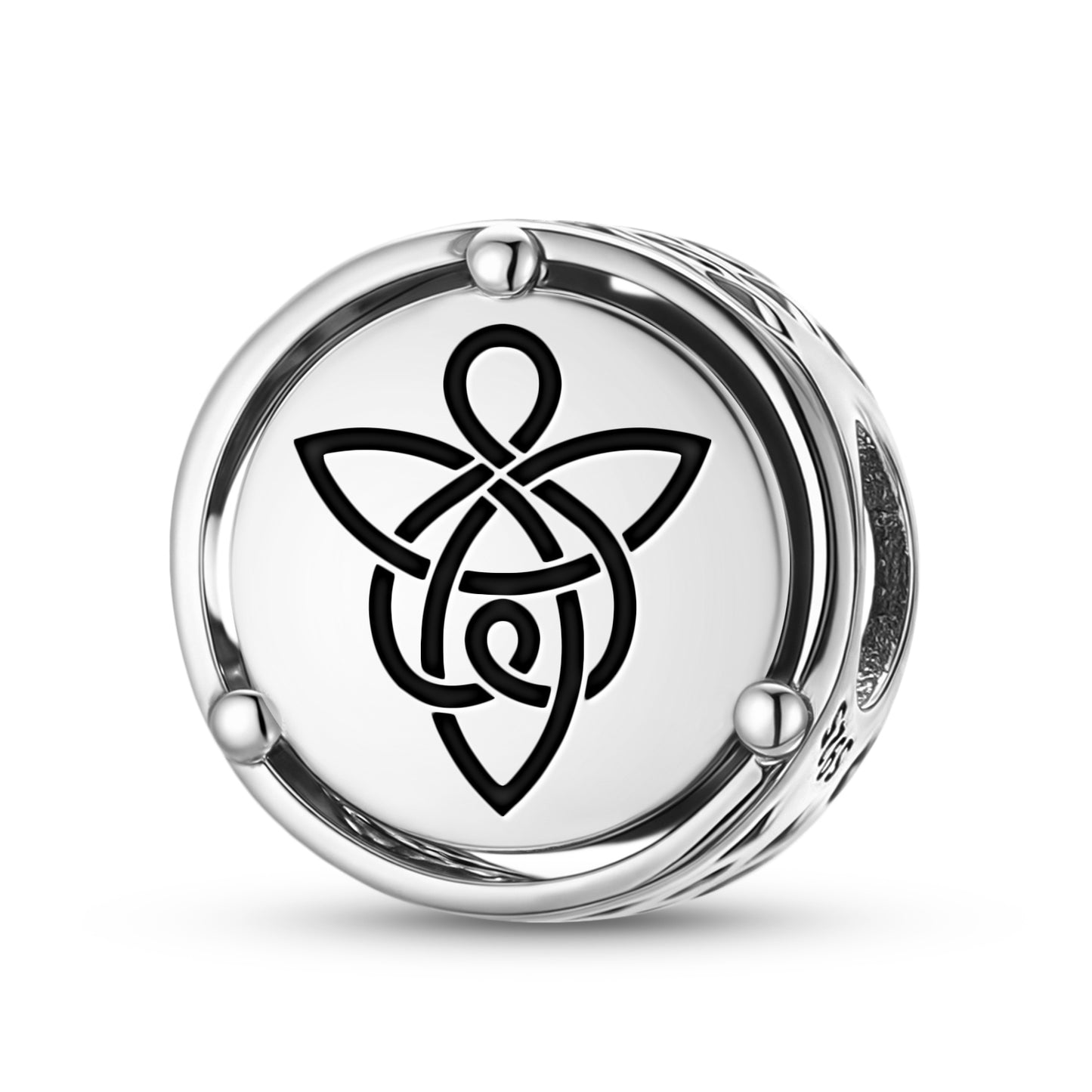 925 Sterling Silver Celtic Angel's Knot Charms For Bracelets & Necklaces Pendants Beads Jewelry Fit Pan Bracelet Bible Verse Charm Prayer Faith Religious Gifts For Women