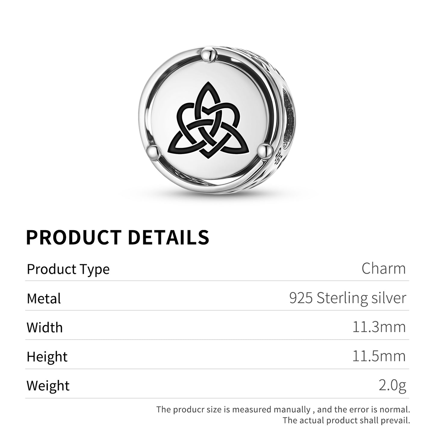 925 Sterling Silver Celtic Love Knot Charms For Bracelets & Necklaces Pendants Beads Jewelry Fit Pan Bracelet Bible Verse Charm Prayer Faith Religious Gifts For Women