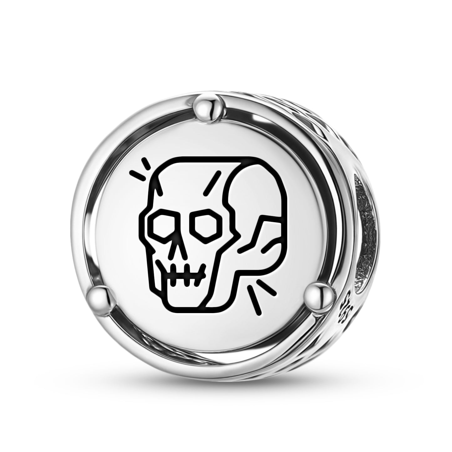 925 Sterling Silver Mayan Crystal Skull Charms For Bracelets & Necklaces Pendants Beads Jewelry Fit Pan Bracelet Charm Ethnic Cultural Symbols Gifts For Women