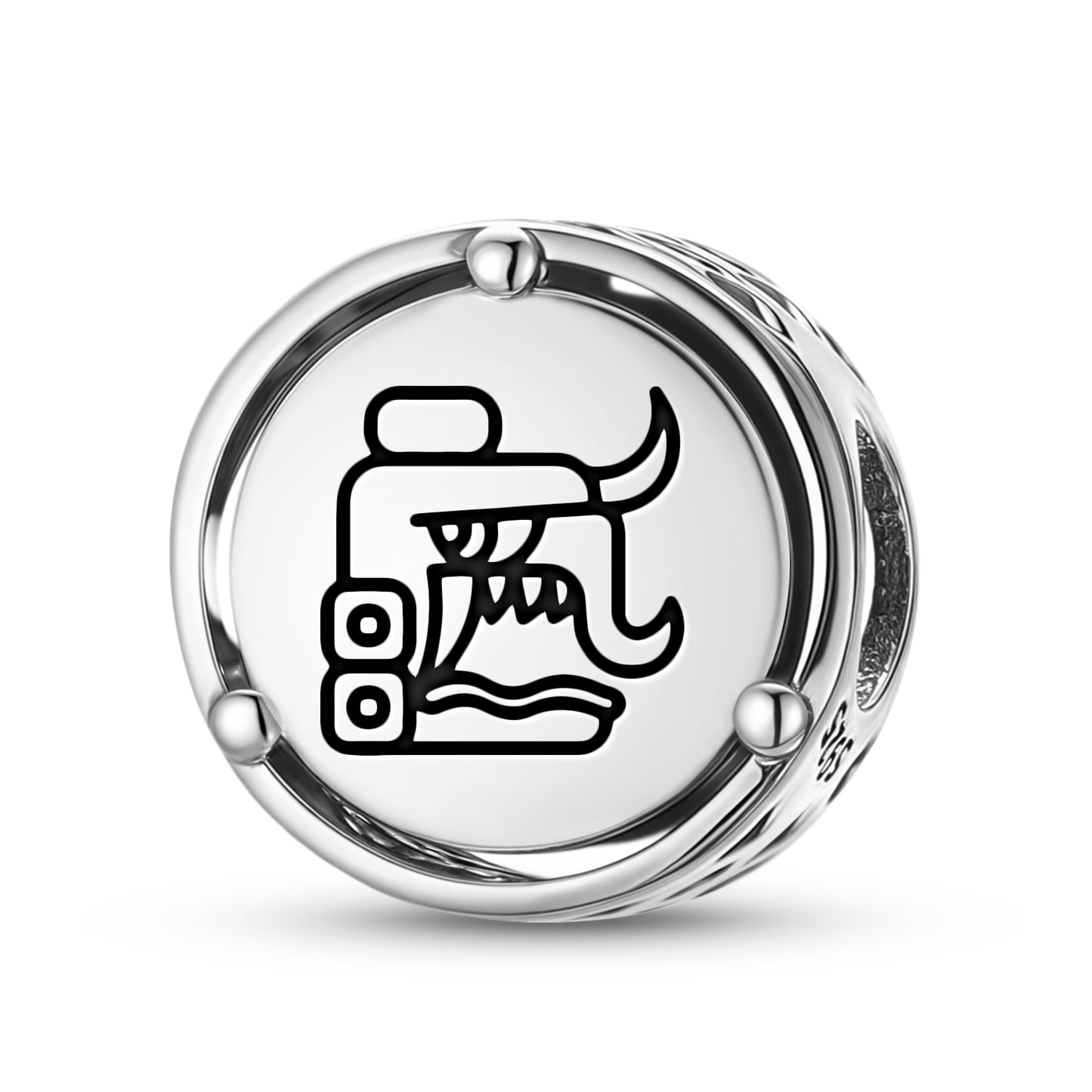 925 Sterling Silver Mayan Tohil Charms For Bracelets & Necklaces Pendants Beads Jewelry Fit Pan Bracelet Charm Ethnic Cultural Symbols Gifts For Women