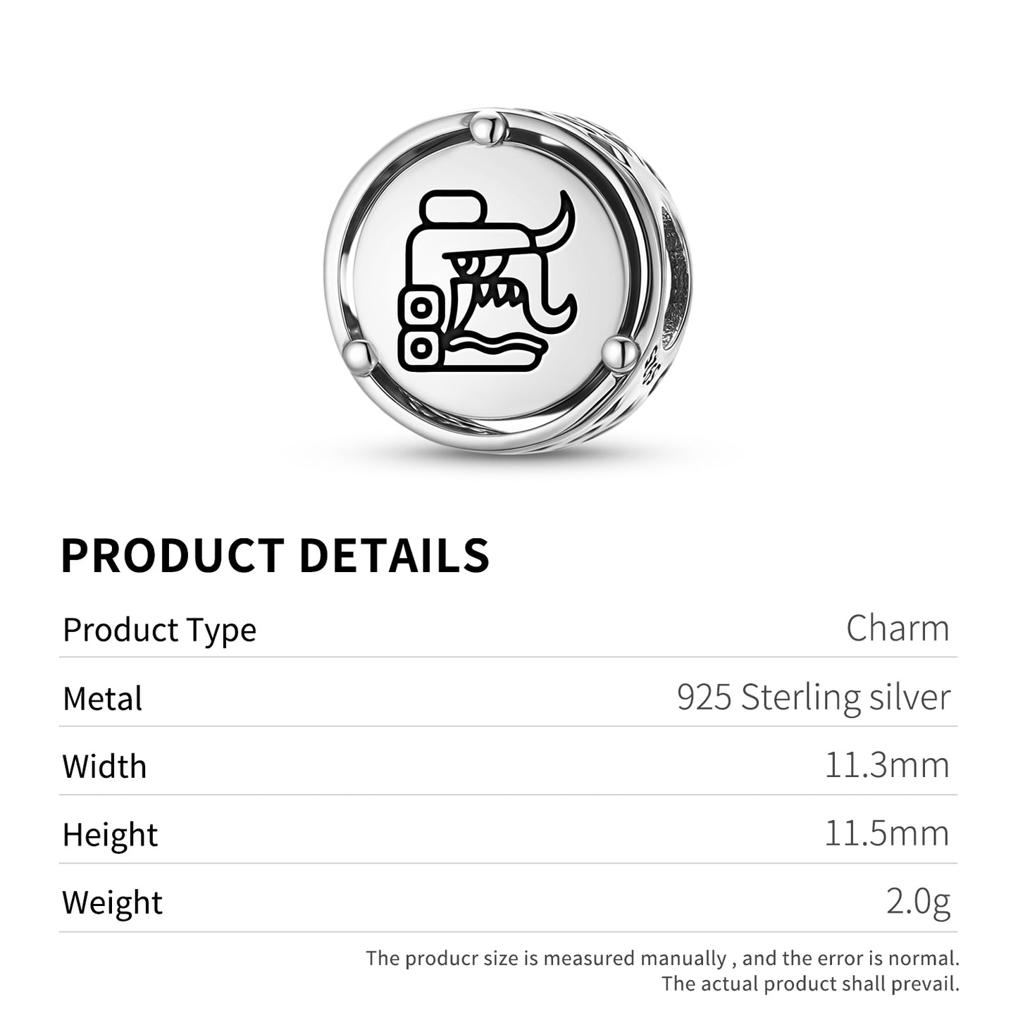 925 Sterling Silver Mayan Tohil Charms For Bracelets & Necklaces Pendants Beads Jewelry Fit Pan Bracelet Charm Ethnic Cultural Symbols Gifts For Women