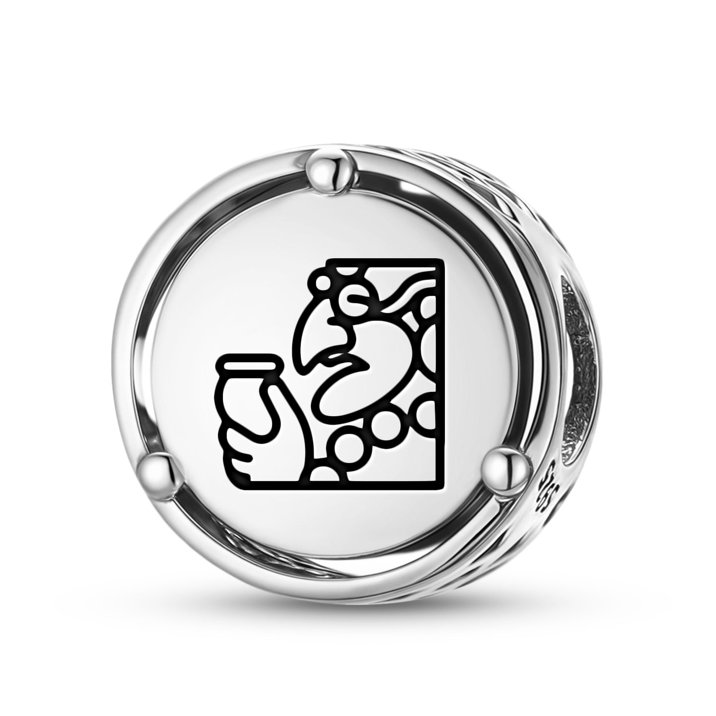 925 Sterling Silver Mayan Itzamna Charms For Bracelets & Necklaces Pendants Beads Jewelry Fit Pan Bracelet Charm Ethnic Cultural Symbols Gifts For Women