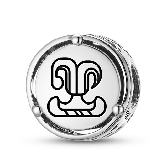 925 Sterling Silver Mayan Fire House Charms For Bracelets & Necklaces Pendants Beads Jewelry Fit Pan Bracelet Charm Ethnic Cultural Symbols Gifts For Women