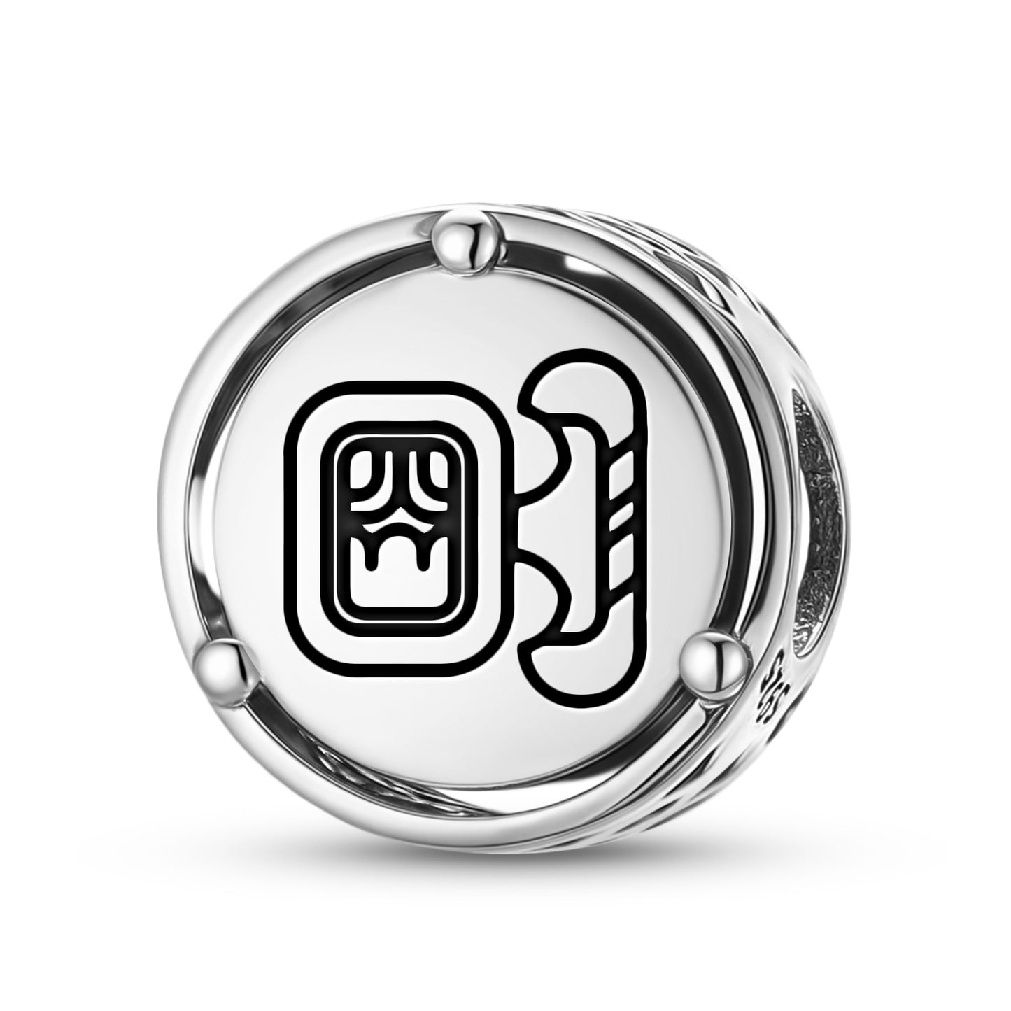 925 Sterling Silver Mayan Dark House Charms For Bracelets & Necklaces Pendants Beads Jewelry Fit Pan Bracelet Charm Ethnic Cultural Symbols Gifts For Women