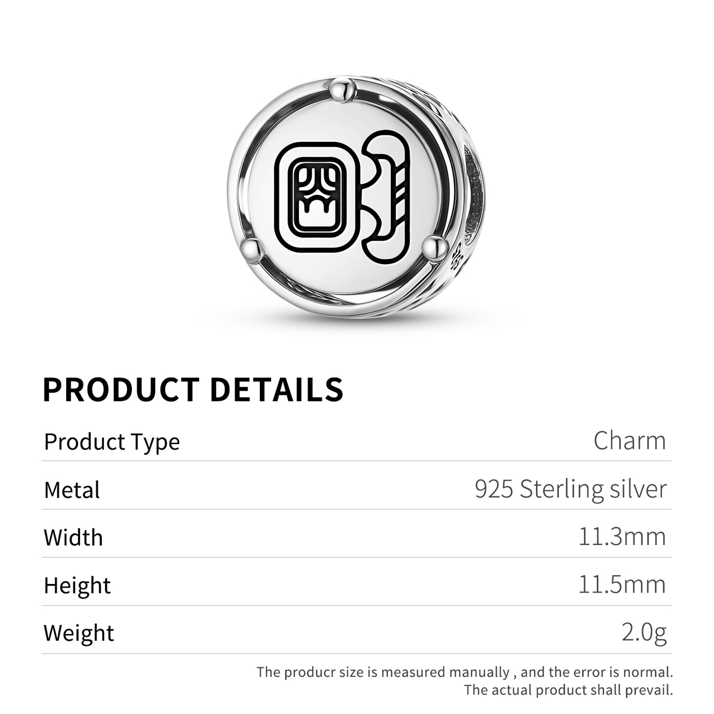 925 Sterling Silver Mayan Dark House Charms For Bracelets & Necklaces Pendants Beads Jewelry Fit Pan Bracelet Charm Ethnic Cultural Symbols Gifts For Women