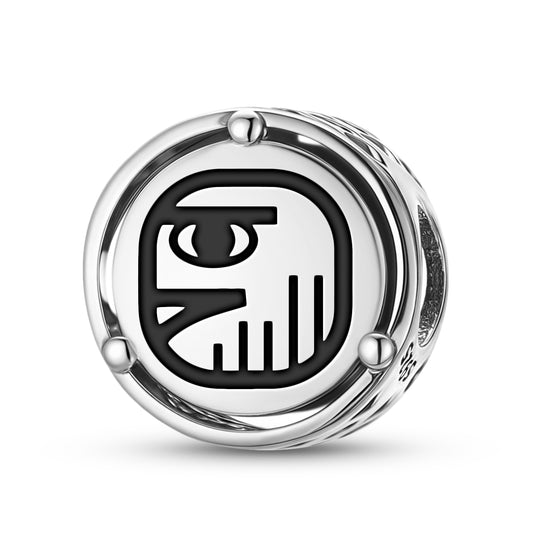 925 Sterling Silver Mayan Men Charms For Bracelets & Necklaces Pendants Beads Jewelry Fit Pan Bracelet Charm Ethnic Cultural Symbols Gifts For Women