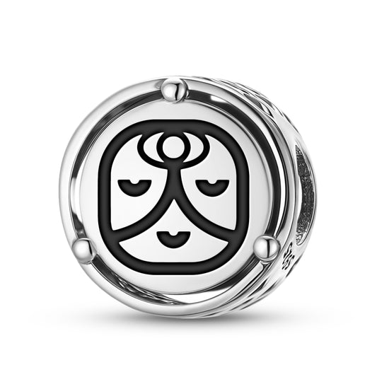 925 Sterling Silver Mayan Ix Charms For Bracelets & Necklaces Pendants Beads Jewelry Fit Pan Bracelet Charm Ethnic Cultural Symbols Gifts For Women