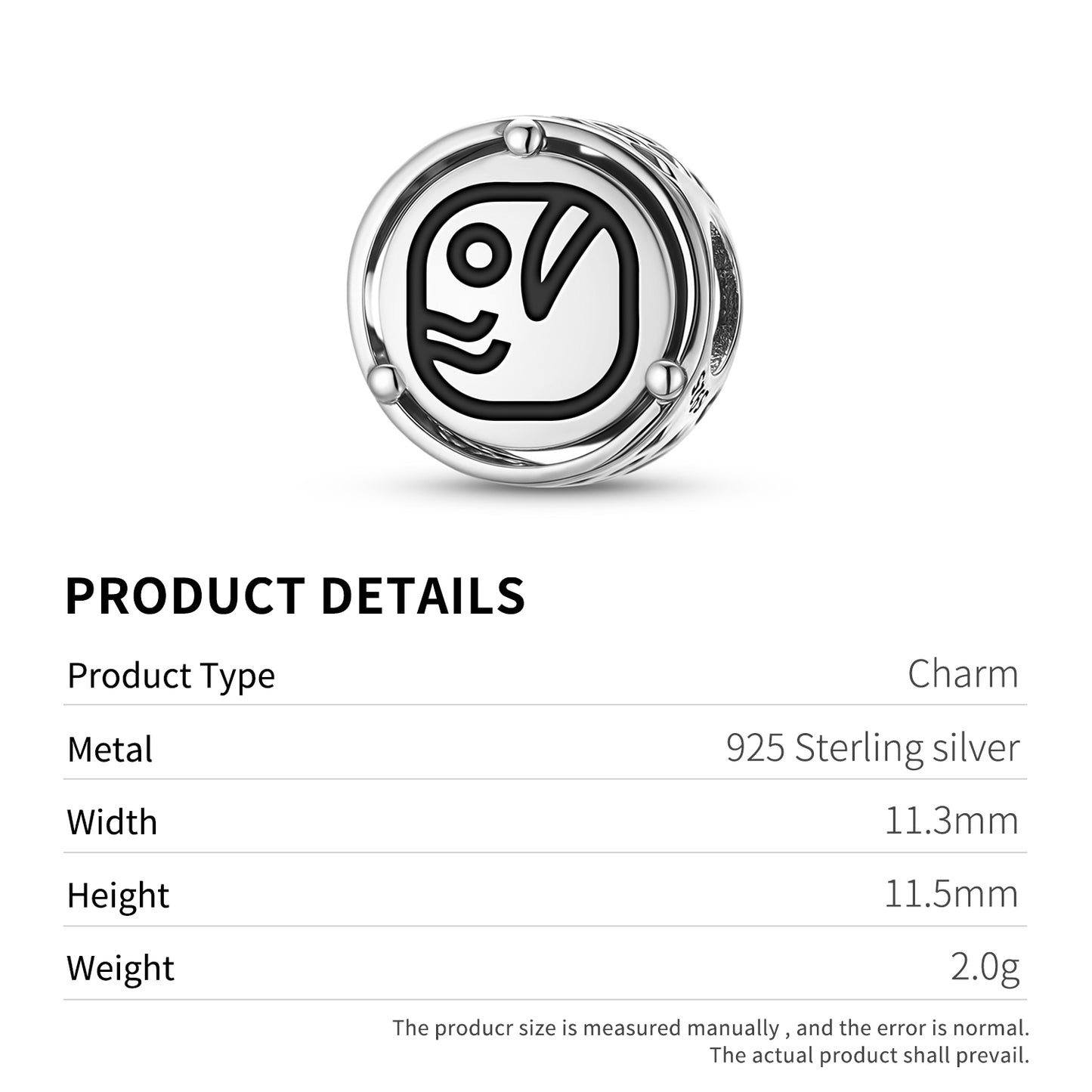 925 Sterling Silver Mayan Eb Charms For Bracelets & Necklaces Pendants Beads Jewelry Fit Pan Bracelet Charm Ethnic Cultural Symbols Gifts For Women