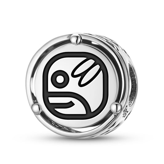 925 Sterling Silver Mayan Ok Charms For Bracelets & Necklaces Pendants Beads Jewelry Fit Pan Bracelet Charm Ethnic Cultural Symbols Gifts For Women