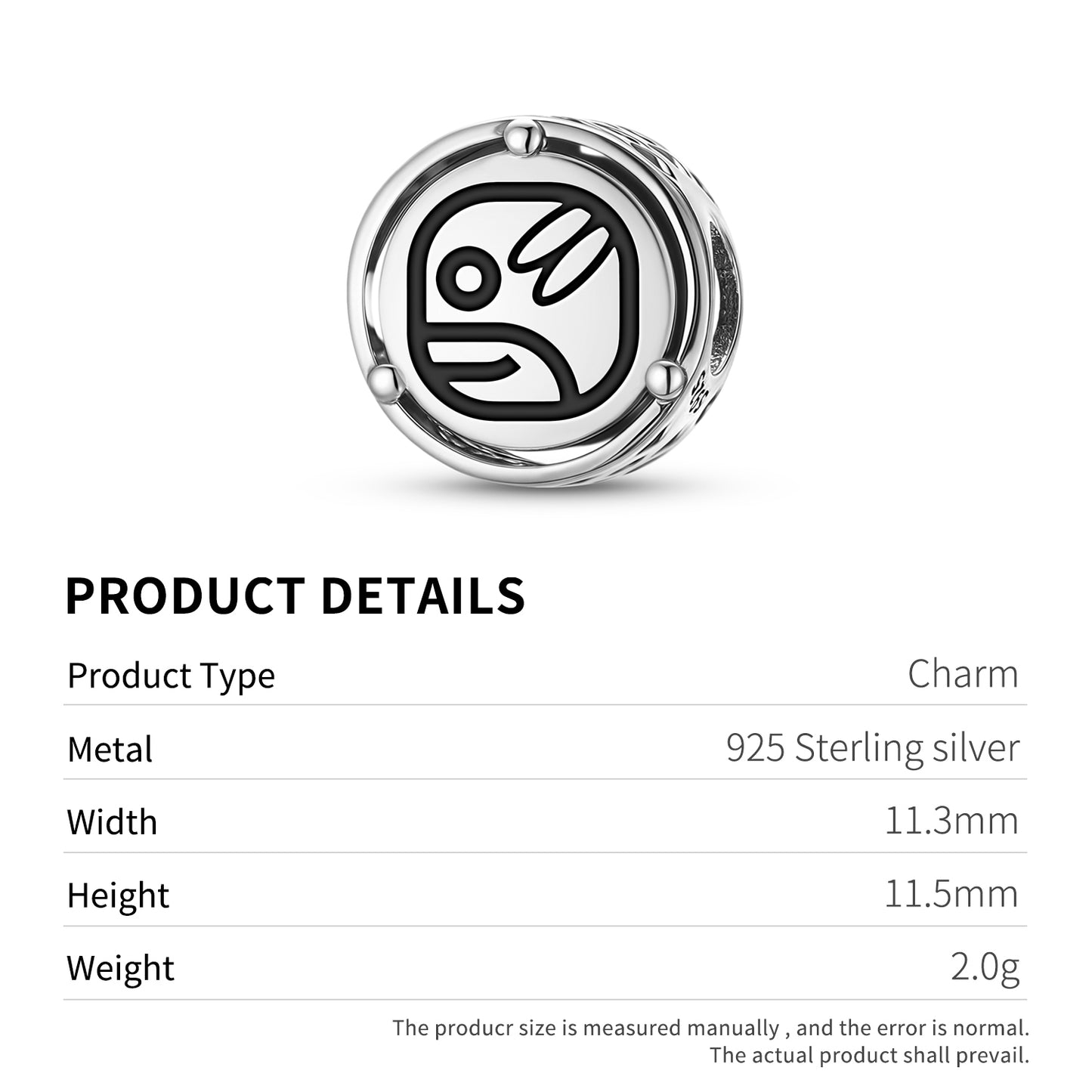 925 Sterling Silver Mayan Ok Charms For Bracelets & Necklaces Pendants Beads Jewelry Fit Pan Bracelet Charm Ethnic Cultural Symbols Gifts For Women