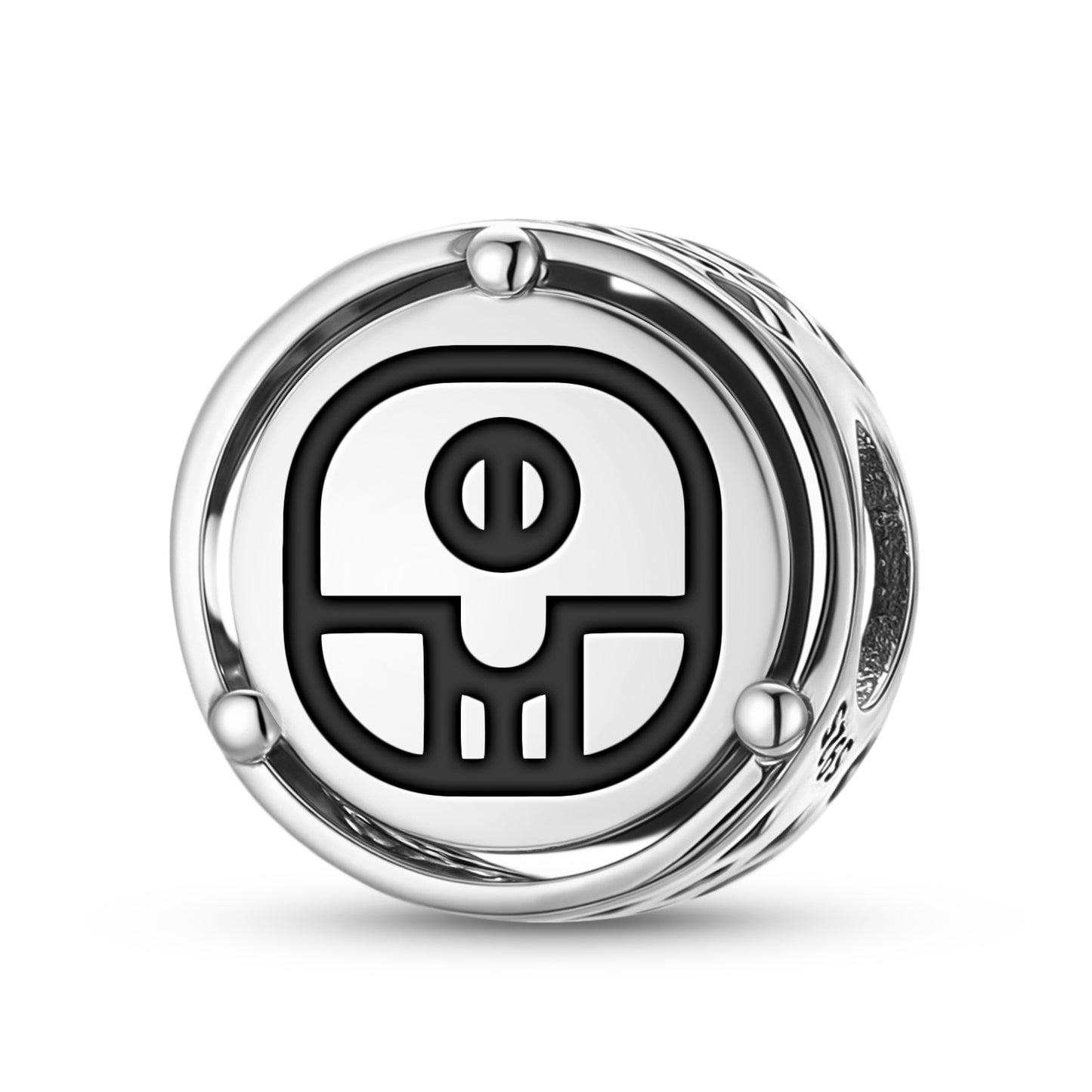 925 Sterling Silver Mayan Kan Charms For Bracelets & Necklaces Pendants Beads Jewelry Fit Pan Bracelet Charm Ethnic Cultural Symbols Gifts For Women