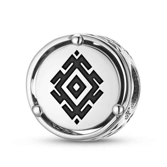 925 Sterling Silver Mapuche Llalin Charms For Bracelets & Necklaces Pendants Beads Jewelry Fit Pan Bracelet Charm Ethnic Cultural Symbols Gifts For Women