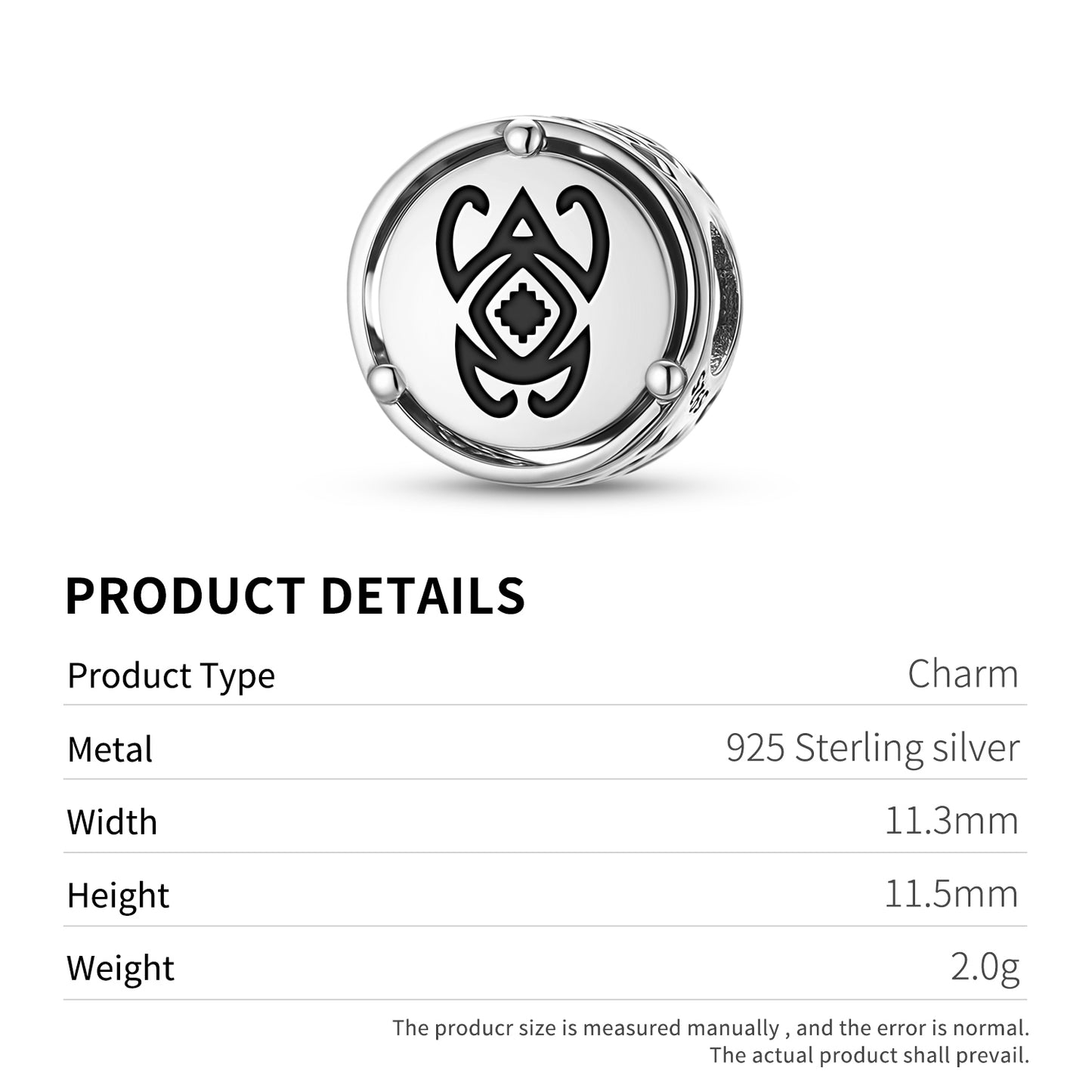 925 Sterling Silver Mapuche Toad – Sapo Charms For Bracelets & Necklaces Pendants Beads Jewelry Fit Pan Bracelet Charm Ethnic Cultural Symbols Gifts For Women