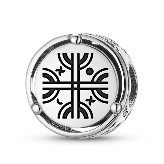 925 Sterling Silver Mapuche Wiñoy Tripantu Charms For Bracelets & Necklaces Pendants Beads Jewelry Fit Pan Bracelet Charm Ethnic Cultural Symbols Gifts For Women