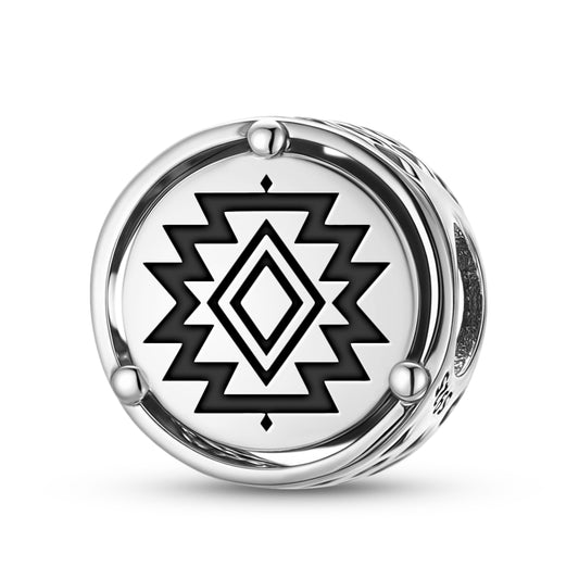 925 Sterling Silver Mapuche Wangulén Charms For Bracelets & Necklaces Pendants Beads Jewelry Fit Pan Bracelet Charm Ethnic Cultural Symbols Gifts For Women