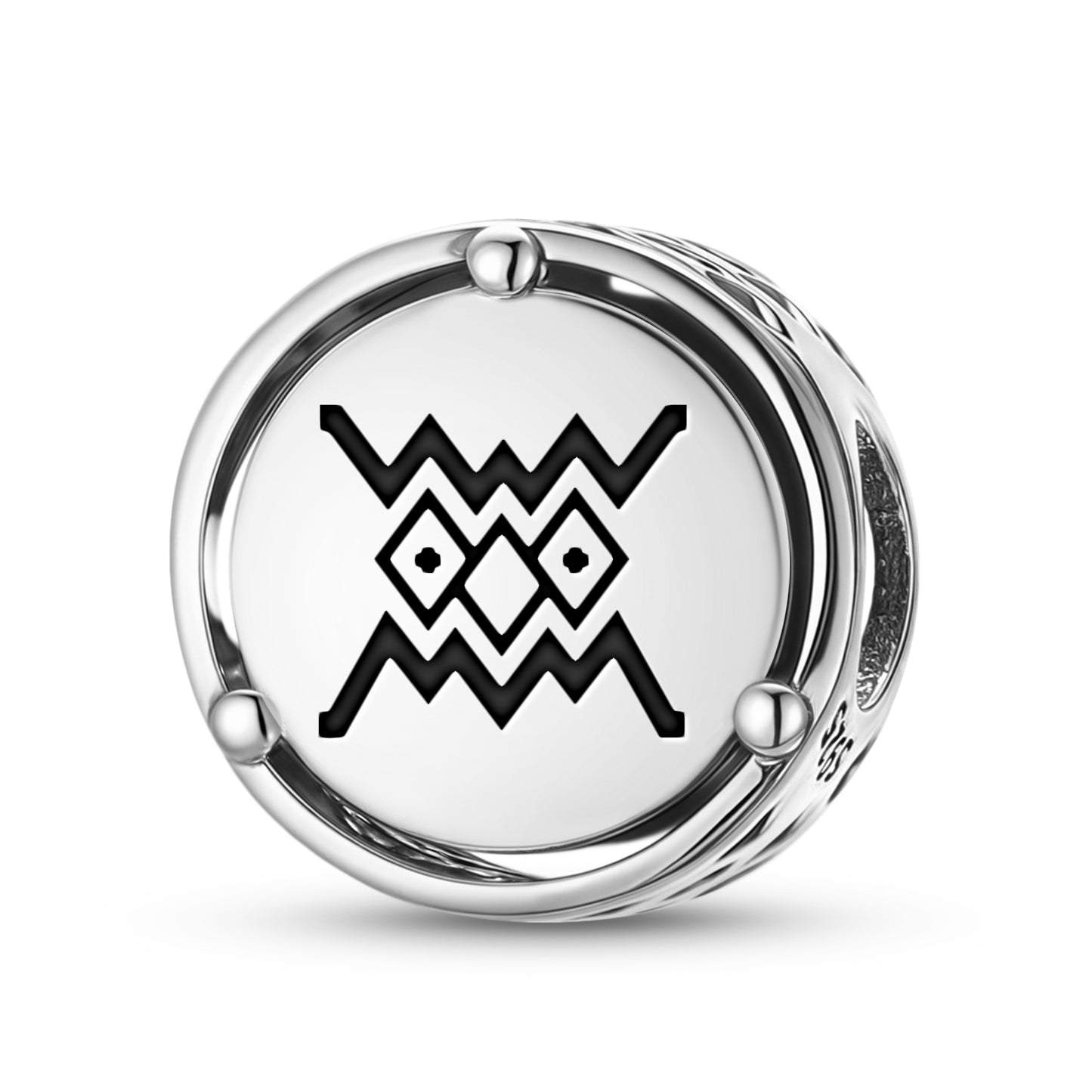 925 Sterling Silver Mapuche Nge-Nge Charms For Bracelets & Necklaces Pendants Beads Jewelry Fit Pan Bracelet Charm Ethnic Cultural Symbols Gifts For Women