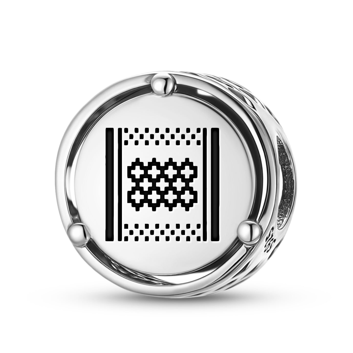 925 Sterling Silver Mapuche Maunimin Charms For Bracelets & Necklaces Pendants Beads Jewelry Fit Pan Bracelet Charm Ethnic Cultural Symbols Gifts For Women