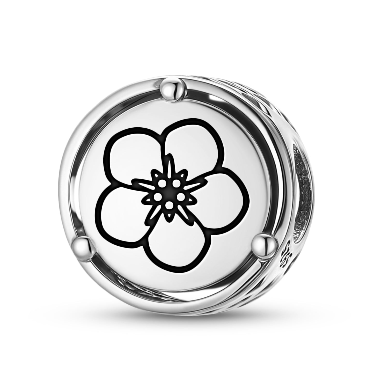 925 Sterling Silver Flowers Forget Me Not Charms For Bracelets & Necklaces Pendants Beads Jewelry Fit Pan Bracelet Charm Ethnic Cultural Symbols Gifts For Women