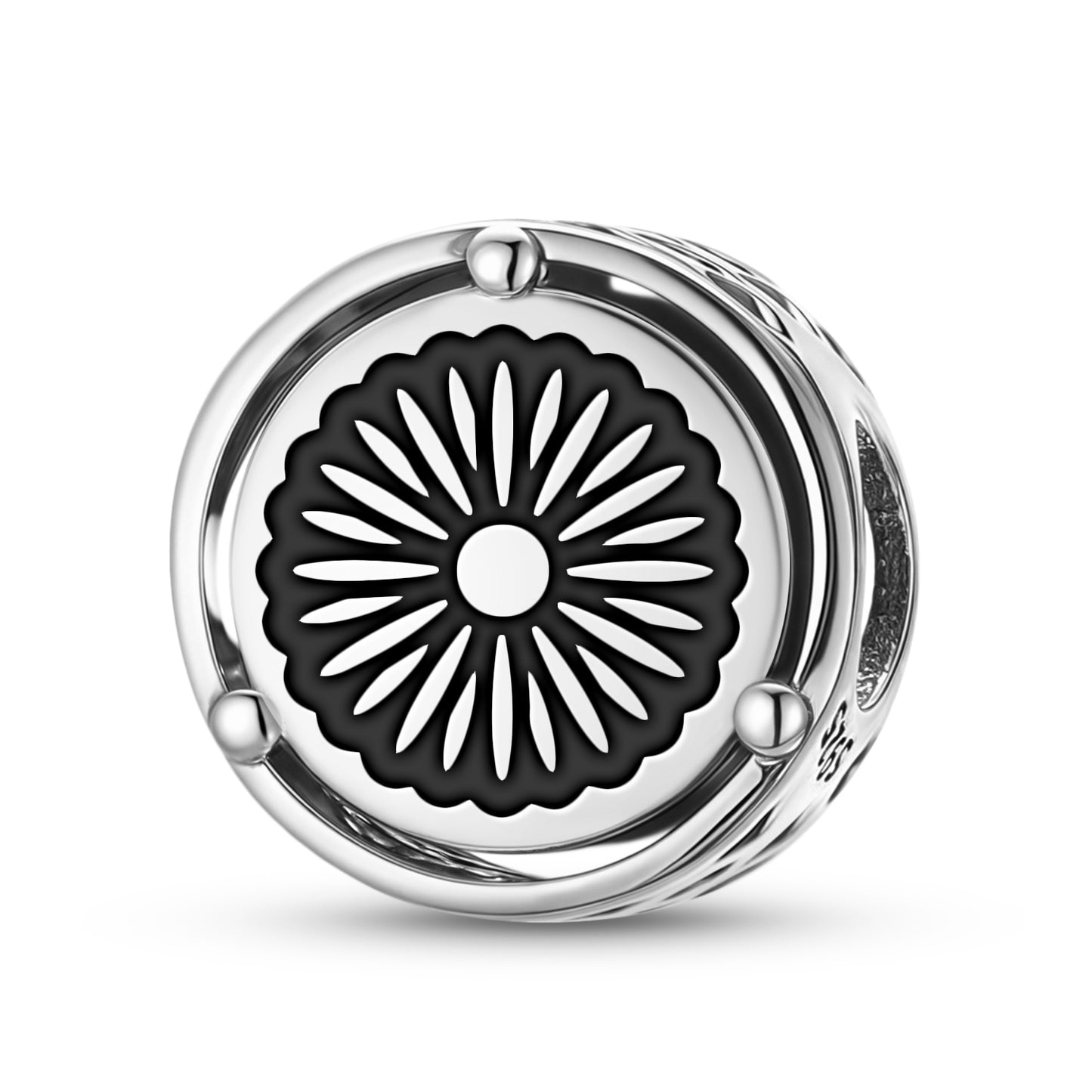 925 Sterling Silver Flowers Chamomile Charms For Bracelets & Necklaces Pendants Beads Jewelry Fit Pan Bracelet Charm Ethnic Cultural Symbols Gifts For Women