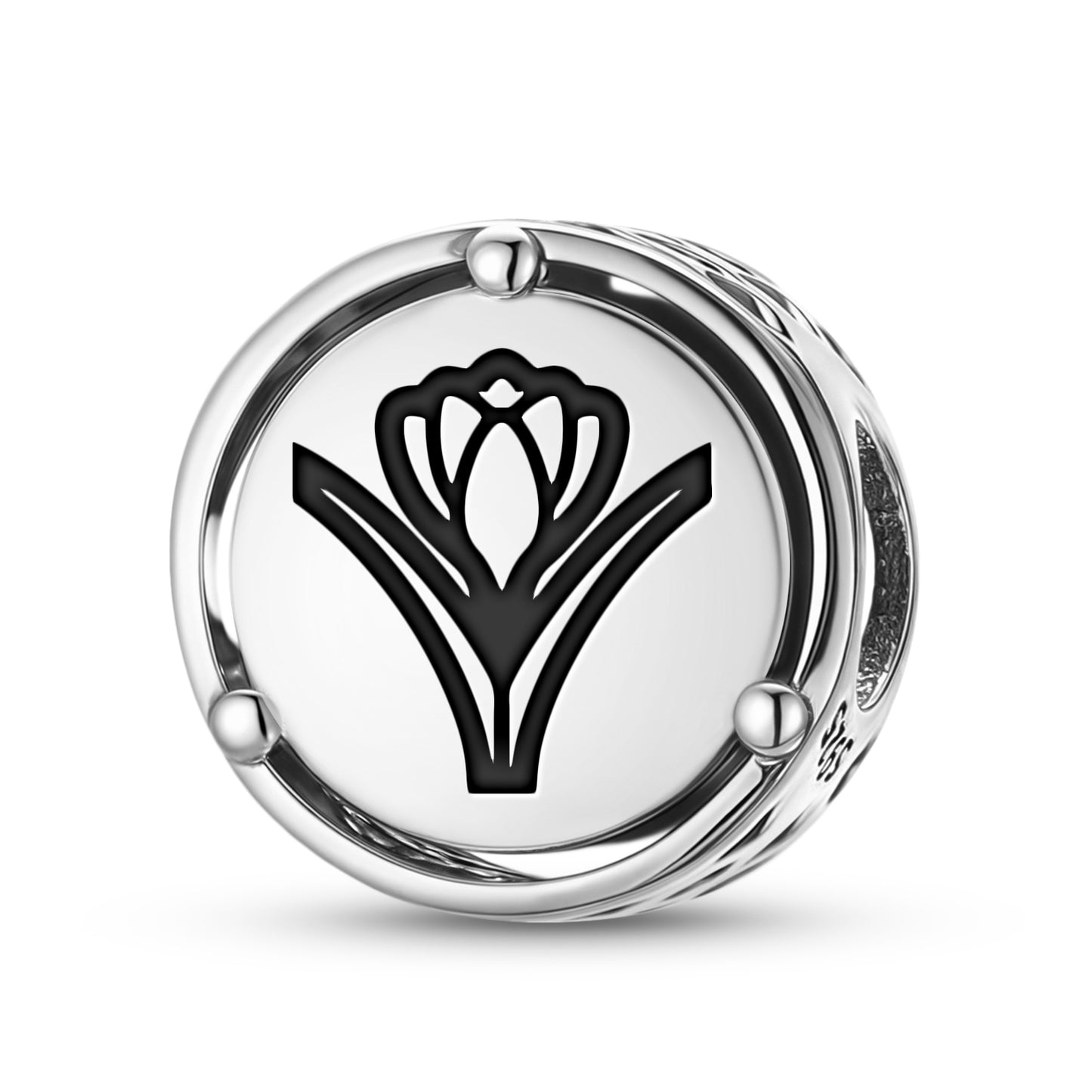 925 Sterling Silver Flowers Crocus Charms For Bracelets & Necklaces Pendants Beads Jewelry Fit Pan Bracelet Charm Ethnic Cultural Symbols Gifts For Women