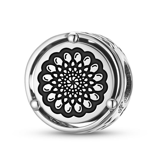 925 Sterling Silver Flowers Zinnia Charms For Bracelets & Necklaces Pendants Beads Jewelry Fit Pan Bracelet Charm Ethnic Cultural Symbols Gifts For Women