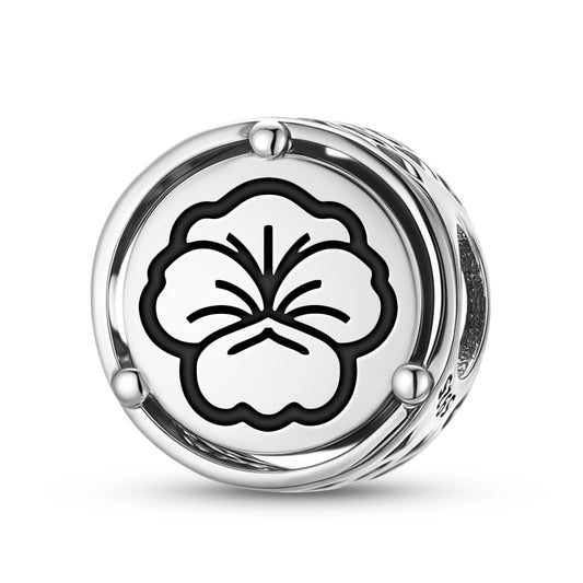 925 Sterling Silver Flowers Pansy Charms For Bracelets & Necklaces Pendants Beads Jewelry Fit Pan Bracelet Charm Ethnic Cultural Symbols Gifts For Women
