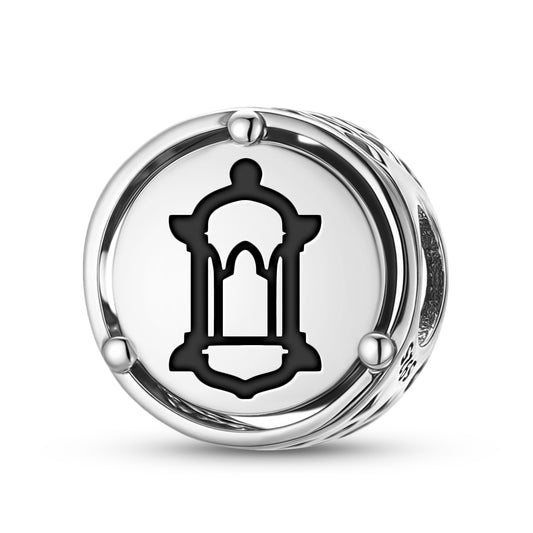 925 Sterling Silver Islam Islamic Lantern Charms For Bracelets & Necklaces Pendants Beads Jewelry Fit Pan Bracelet Charm Ethnic Cultural Symbols Gifts For Women