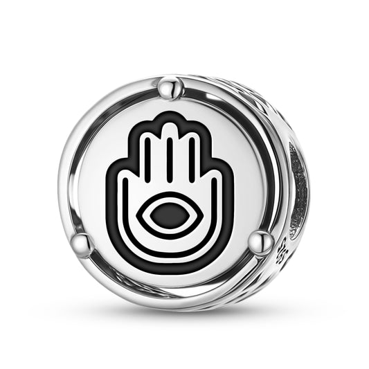 925 Sterling Silver Islam Hamsa Hand Charms For Bracelets & Necklaces Pendants Beads Jewelry Fit Pan Bracelet Charm Ethnic Cultural Symbols Gifts For Women