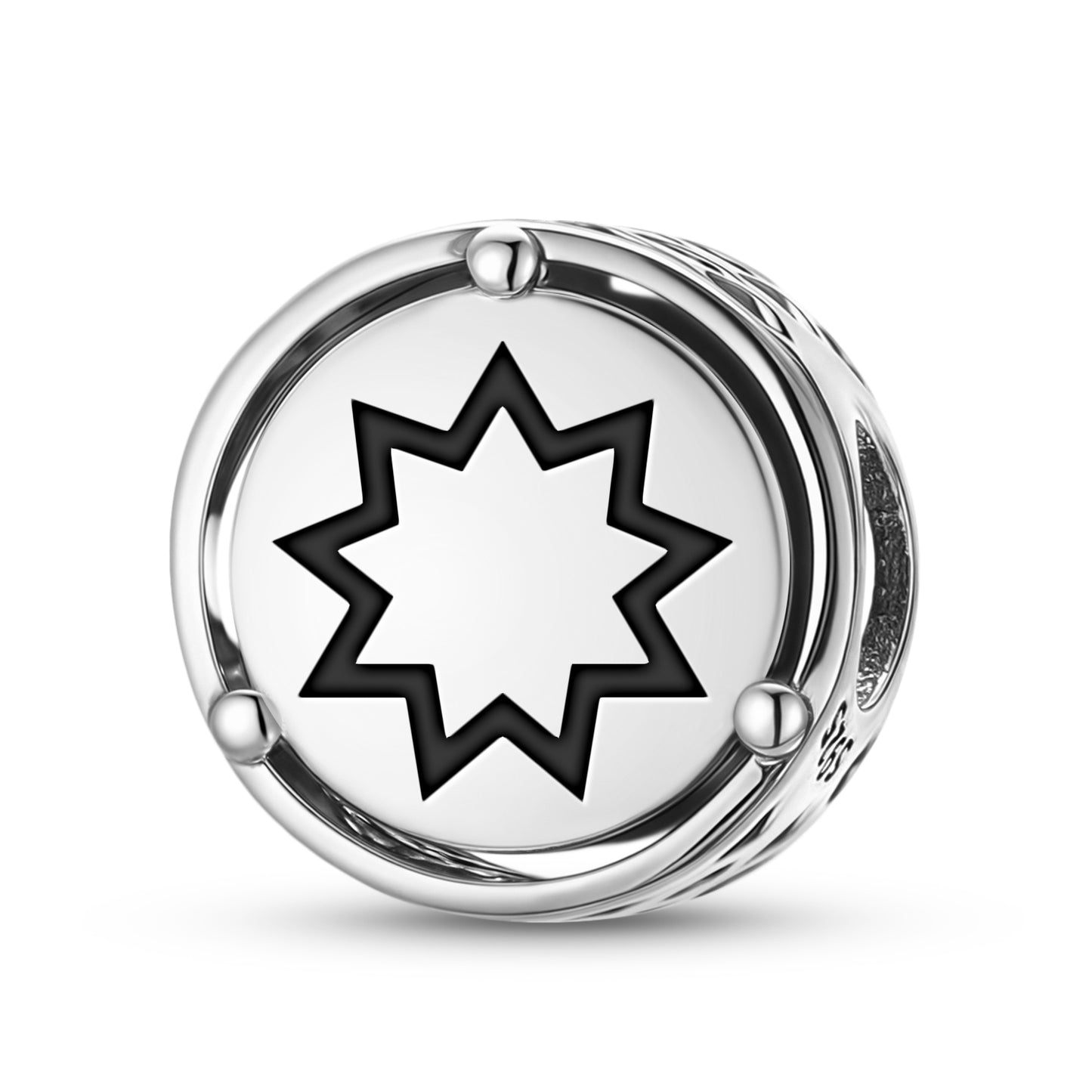 925 Sterling Silver Islam Bahai Star Charms For Bracelets & Necklaces Pendants Beads Jewelry Fit Pan Bracelet Charm Ethnic Cultural Symbols Gifts For Women