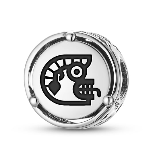 925 Sterling Silver Aztec Ozomahtli Charms For Bracelets & Necklaces Pendants Beads Jewelry Fit Pan Bracelet Charm Ethnic Cultural Symbols Gifts For Women
